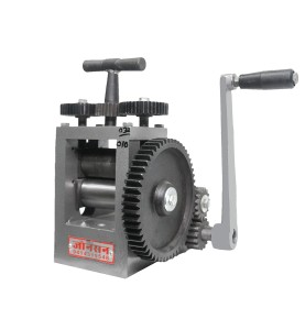 Johnson Tools Changable Roller 3" Chapai/Chex/Line Design Rolling Mill Machine for Jewelers and Metalsmiths